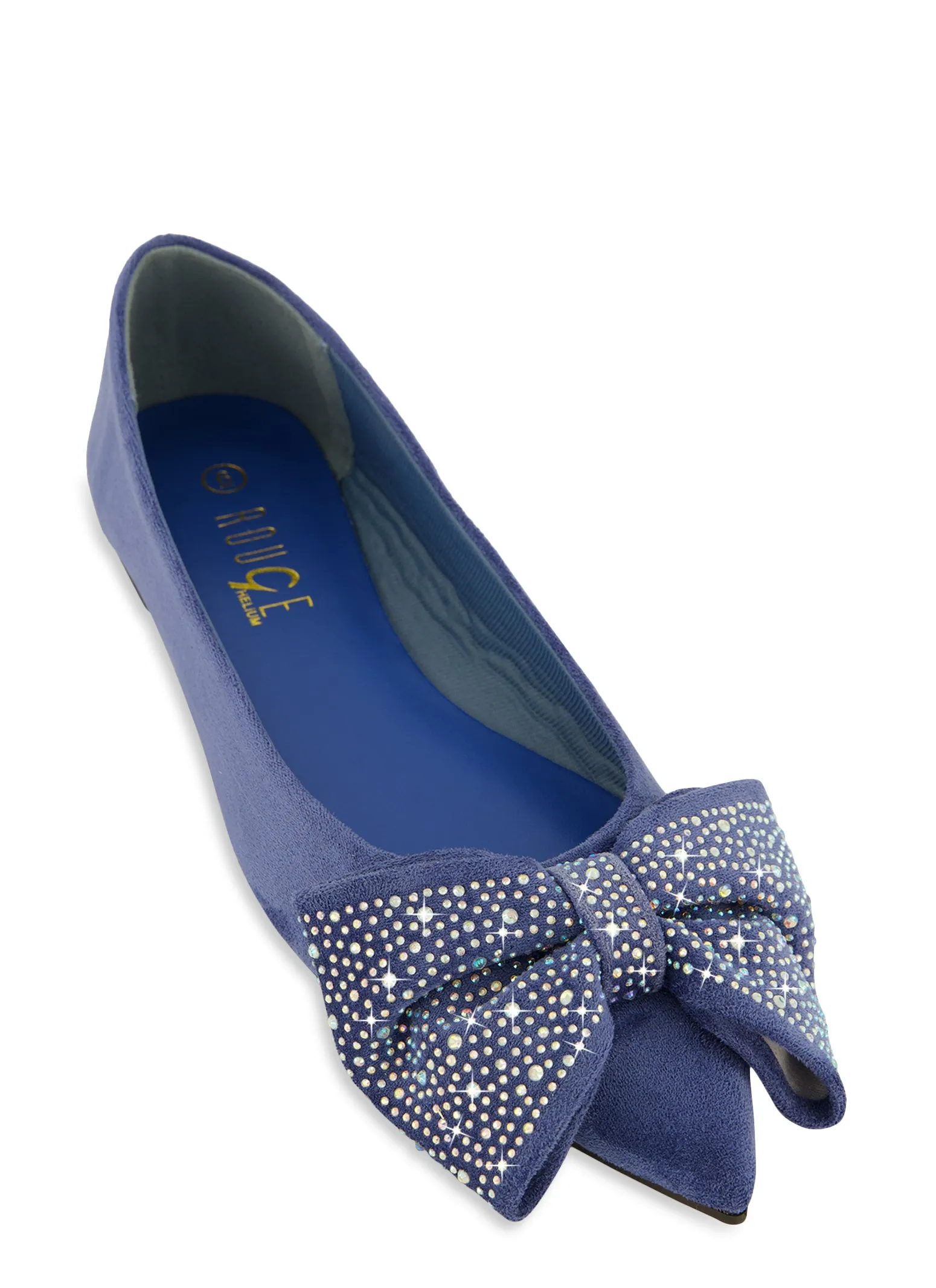 Rhinestone Studded Bow Pointed Toe Flats sold by Rainbow