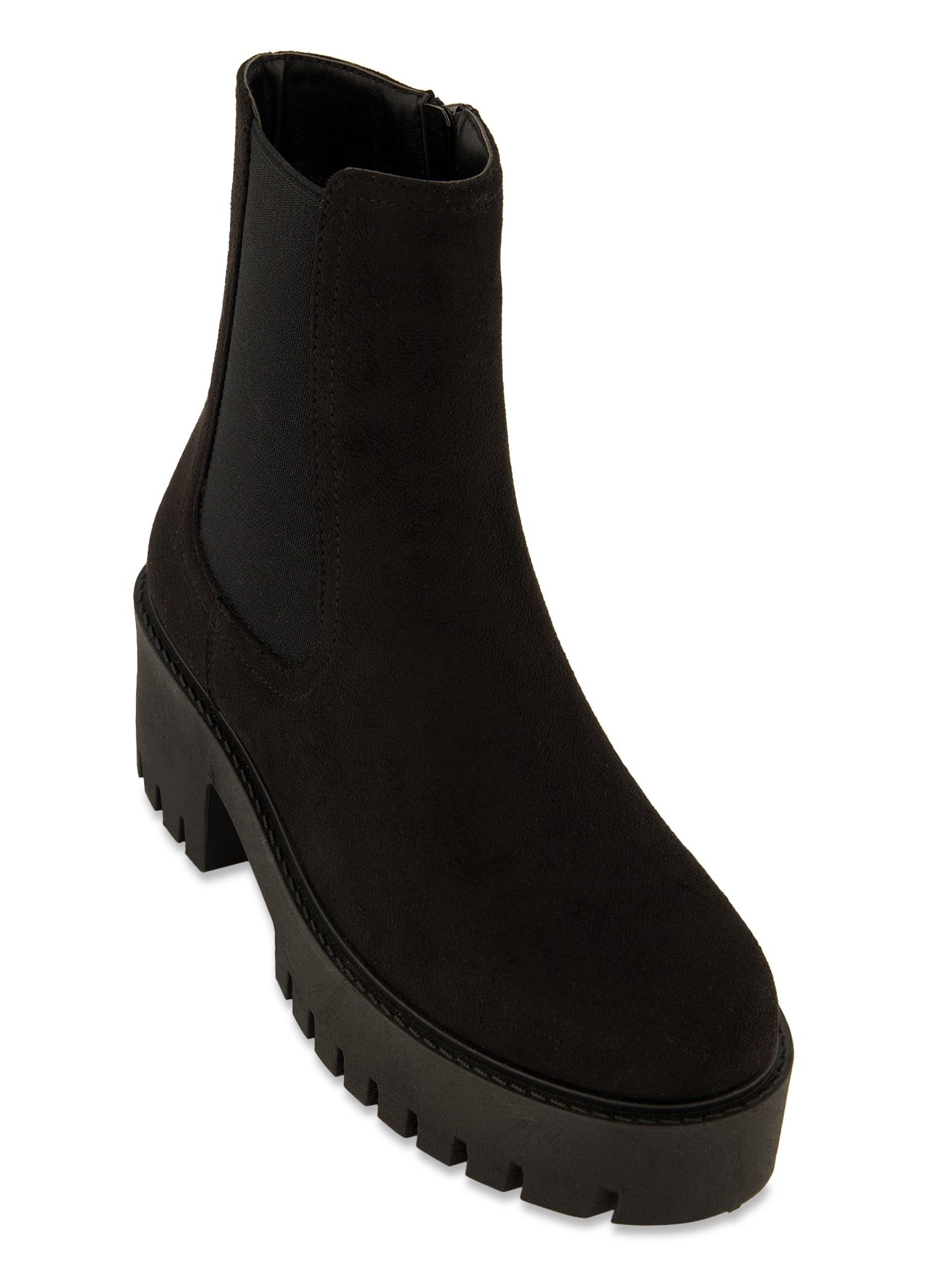 Elastic Side Lug Sole Chelsea Boots sold by Rainbow