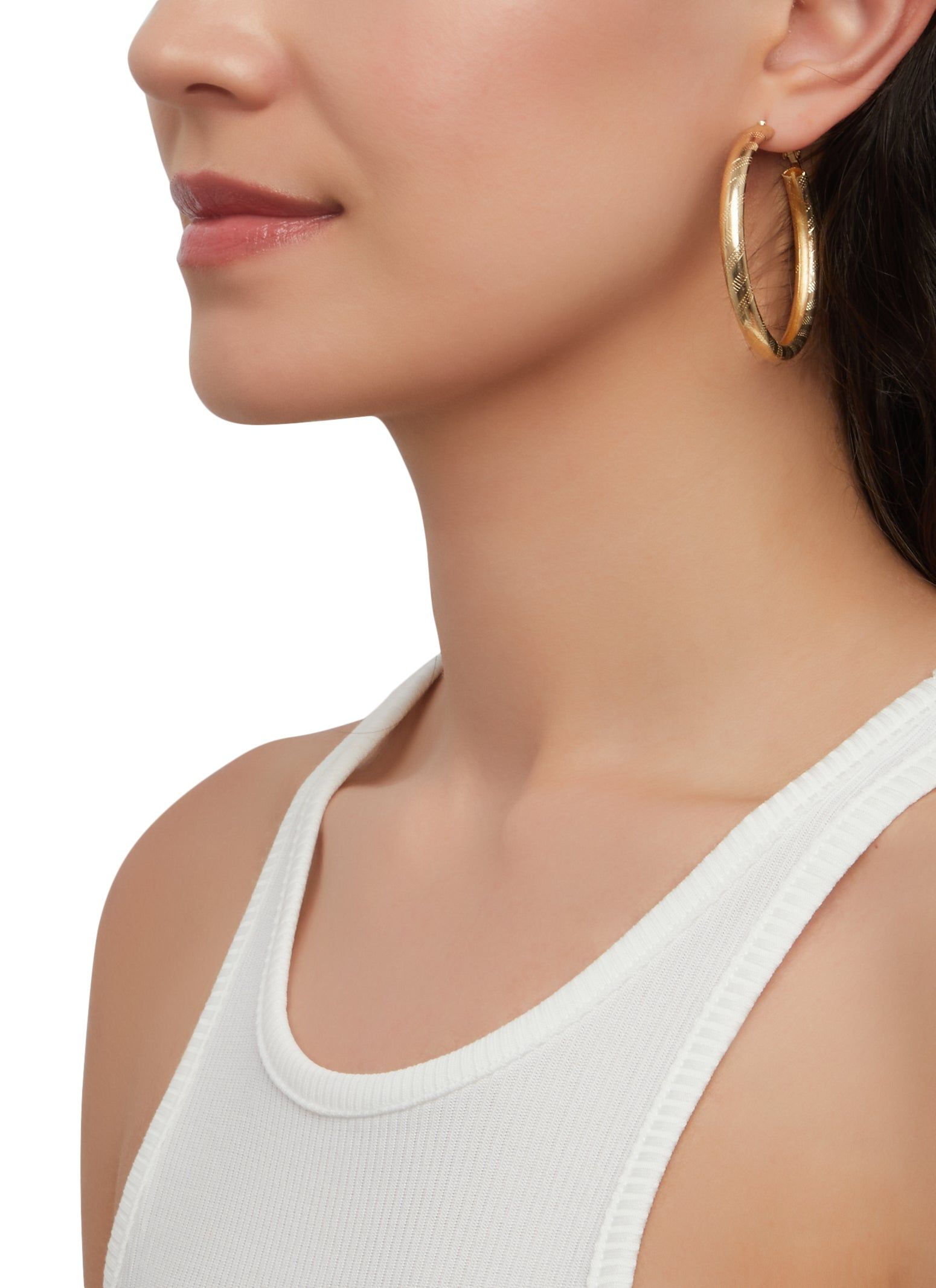 3 Pack Assorted Chunky Hoop Earrings sold by Rainbow product image thumbnail 2