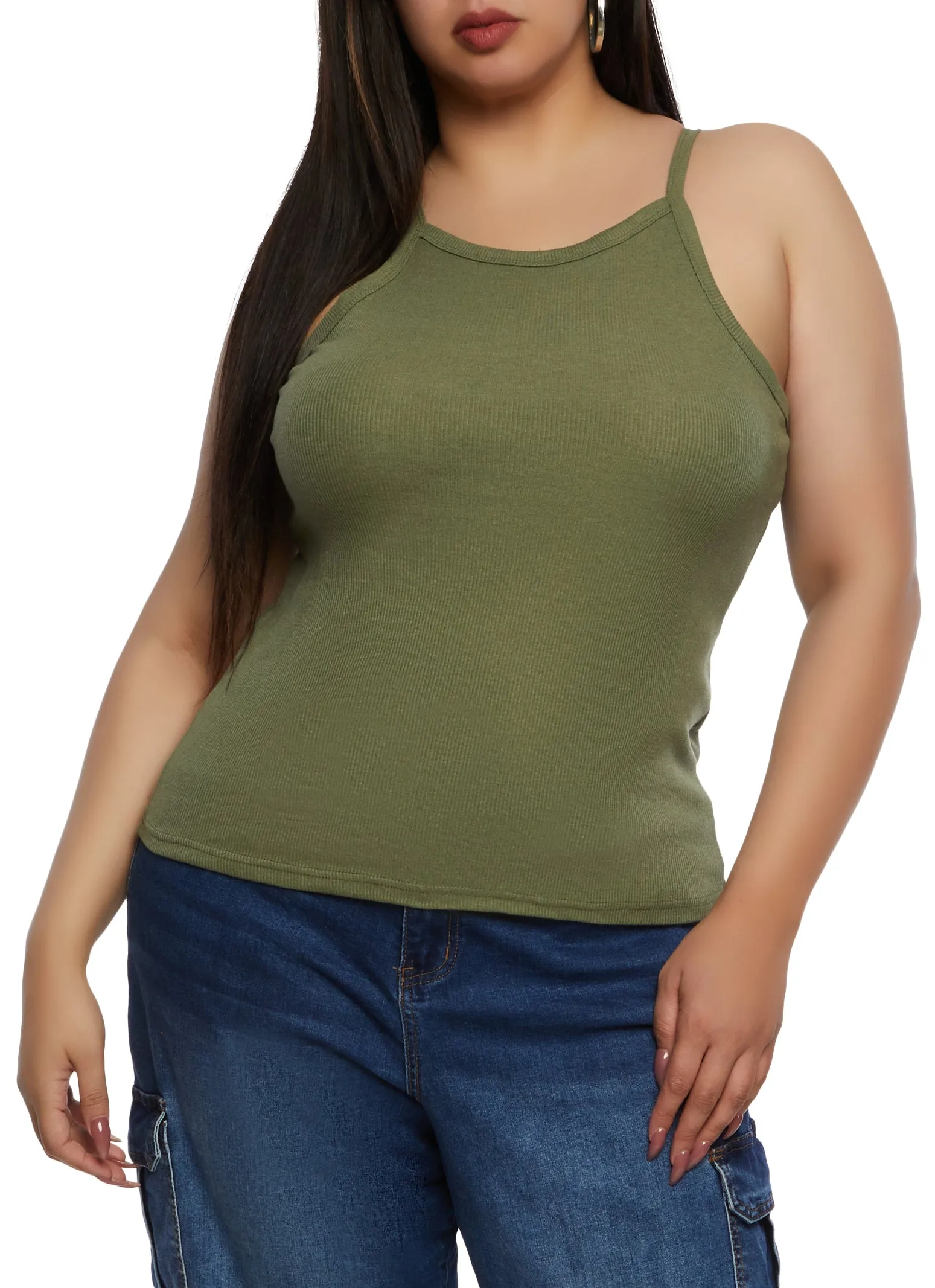Plus Size Thin Strap Tank Top sold by Rainbow product image thumbnail 2