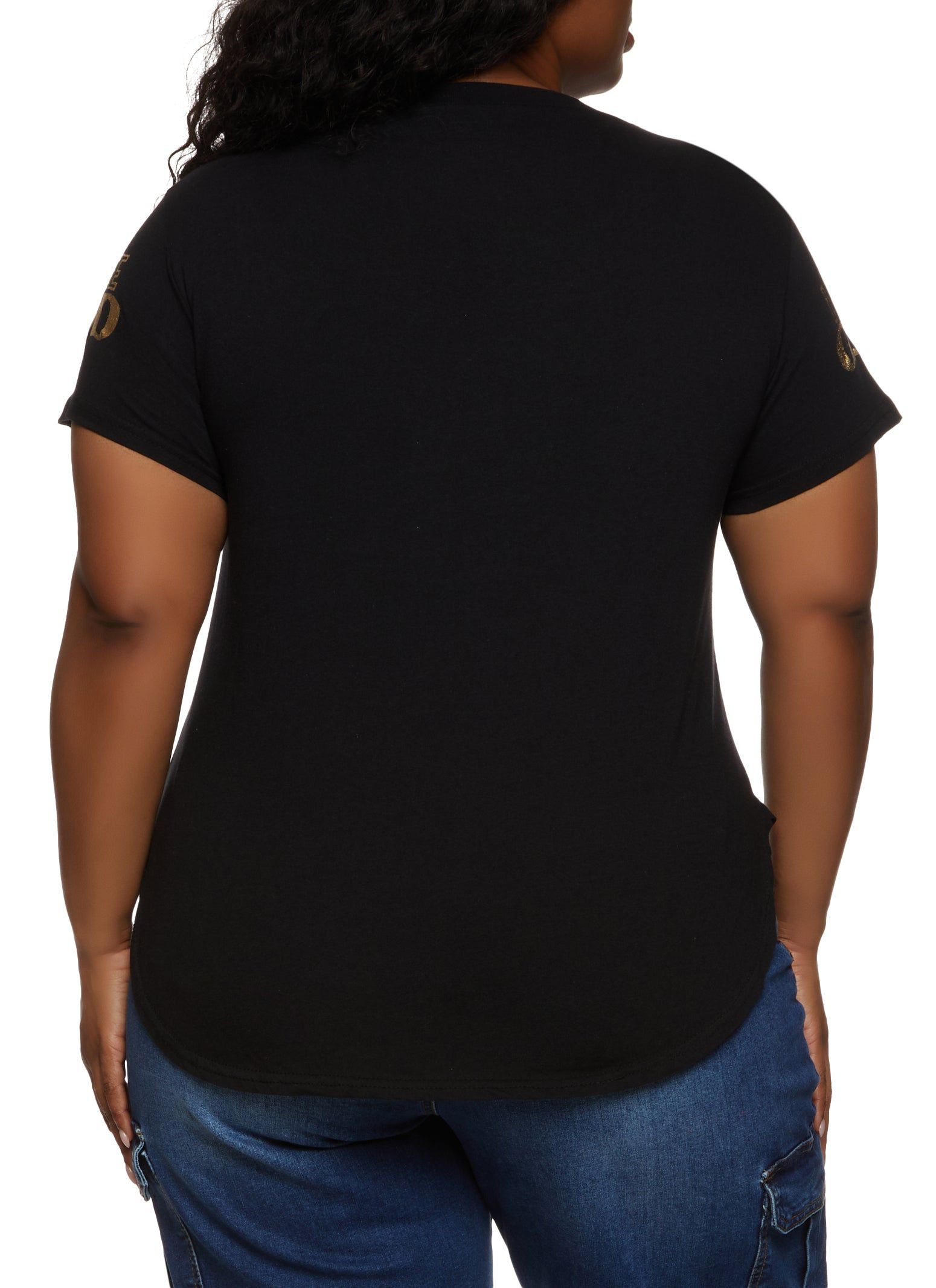 Plus Size In The Midst Foil Screen Graphic Tee sold by Rainbow product image thumbnail 2