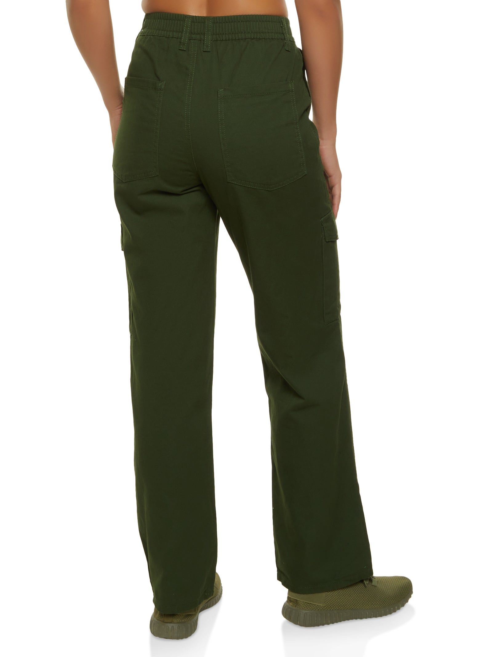 High Waisted Wide Leg Cargo Pants sold by Rainbow product image thumbnail 3