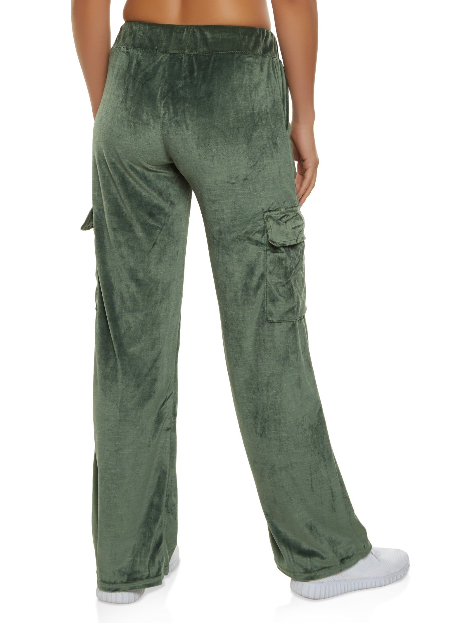 Velour Drawstring Cargo Sweatpants sold by Rainbow product image thumbnail 2