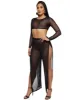 Daisy Mesh Long Sleeve Crop Top sold by Rainbow