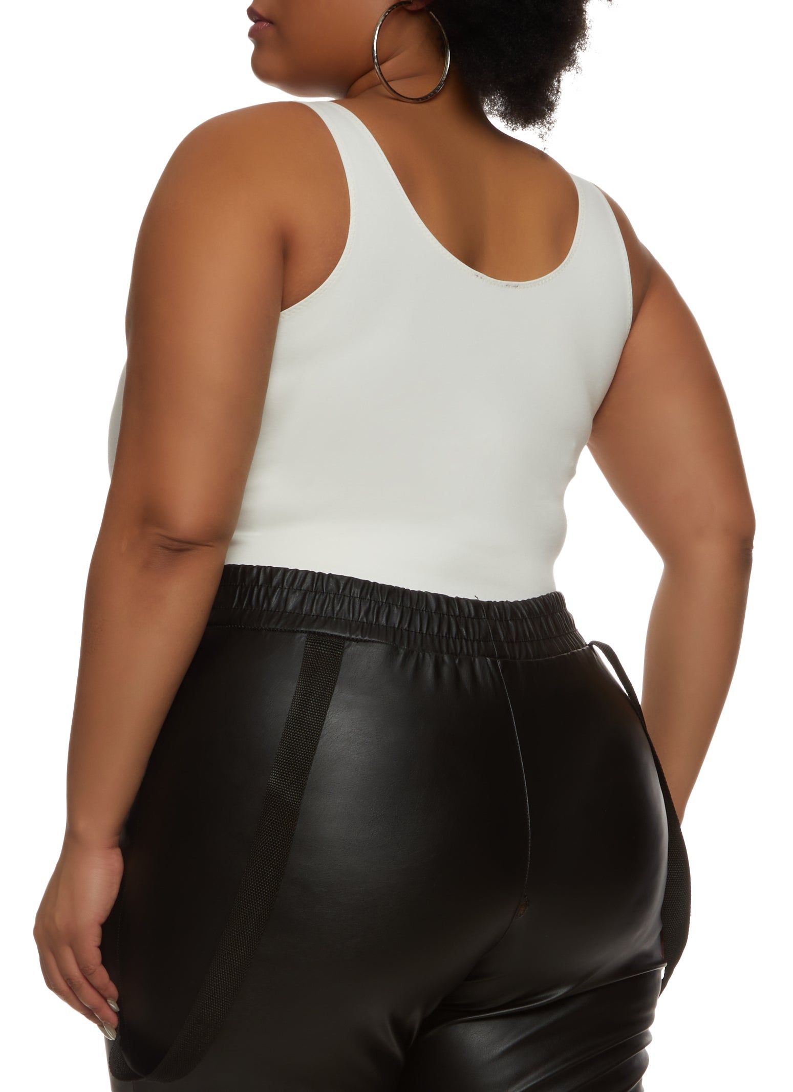 Plus Size Scoop Neck Tank Bodysuit sold by Rainbow product image thumbnail 3