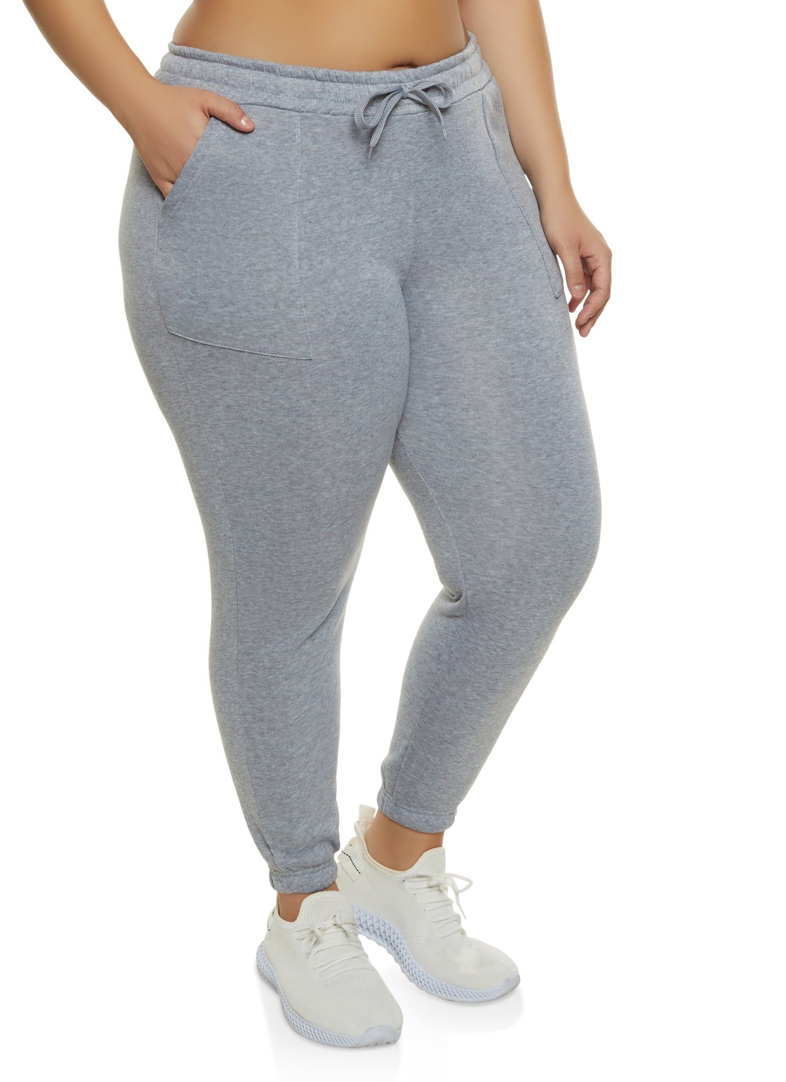 Plus Size Fleece Drawstring Sweatpants sold by Rainbow