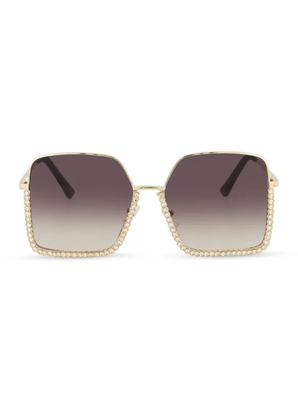 Rhinestone Trim Gradient Lens Sunglasses sold by Rainbow