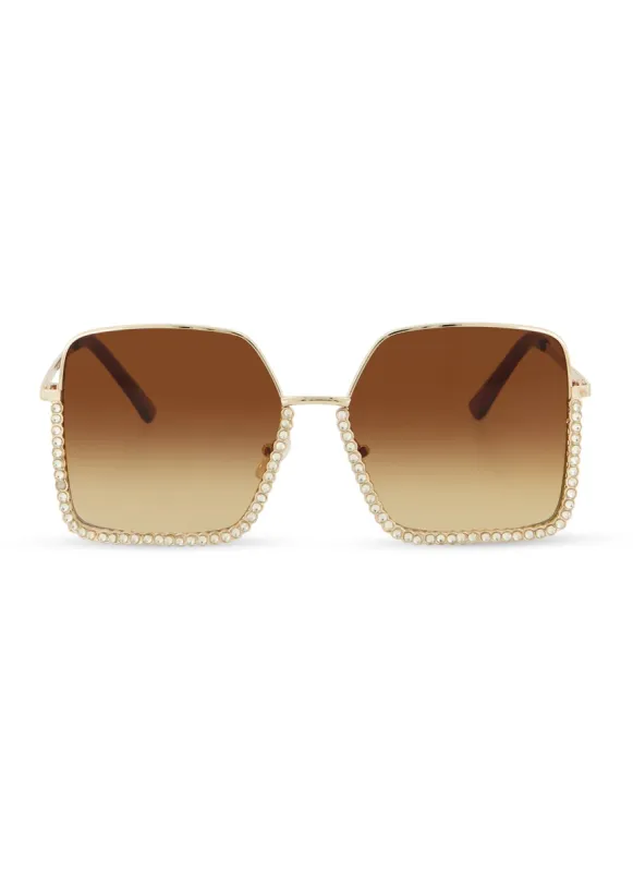 Rhinestone Trim Gradient Lens Sunglasses sold by Rainbow