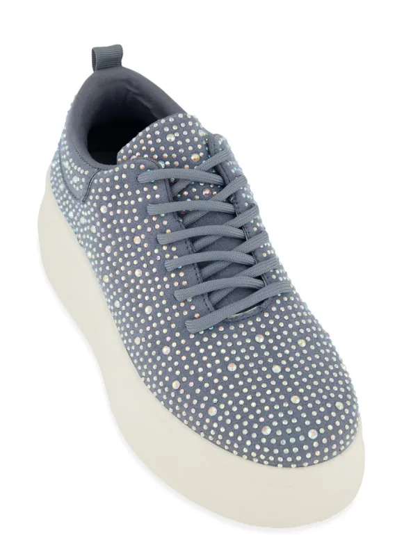 Rhinestone Platform Sneakers sold by Rainbow