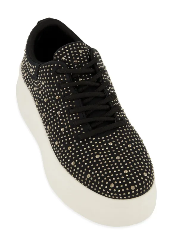 Rhinestone Platform Sneakers sold by Rainbow