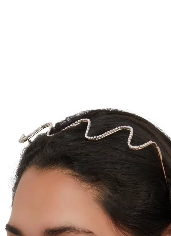 Rhinestone Wavy Headband sold by Rainbow