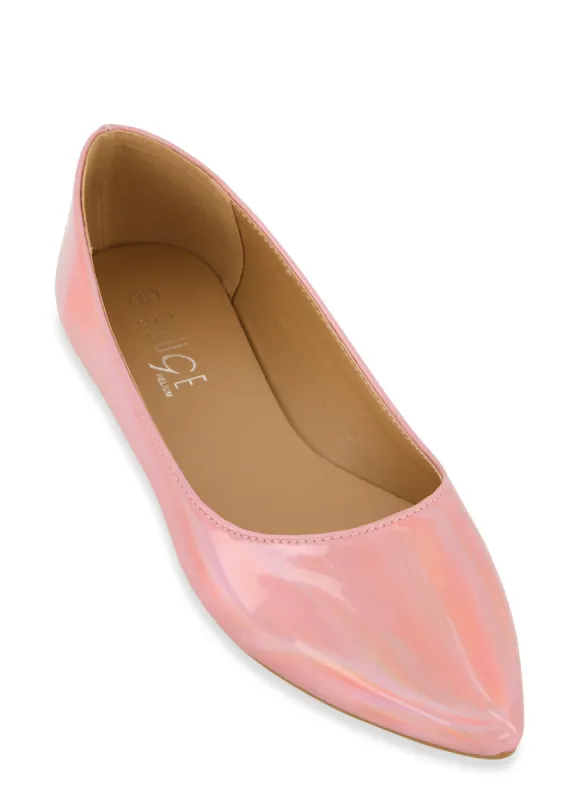 Solid Pointed Toe Flats sold by Rainbow