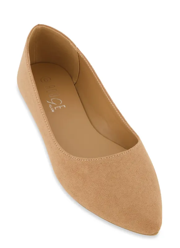 Solid Pointed Toe Flats sold by Rainbow