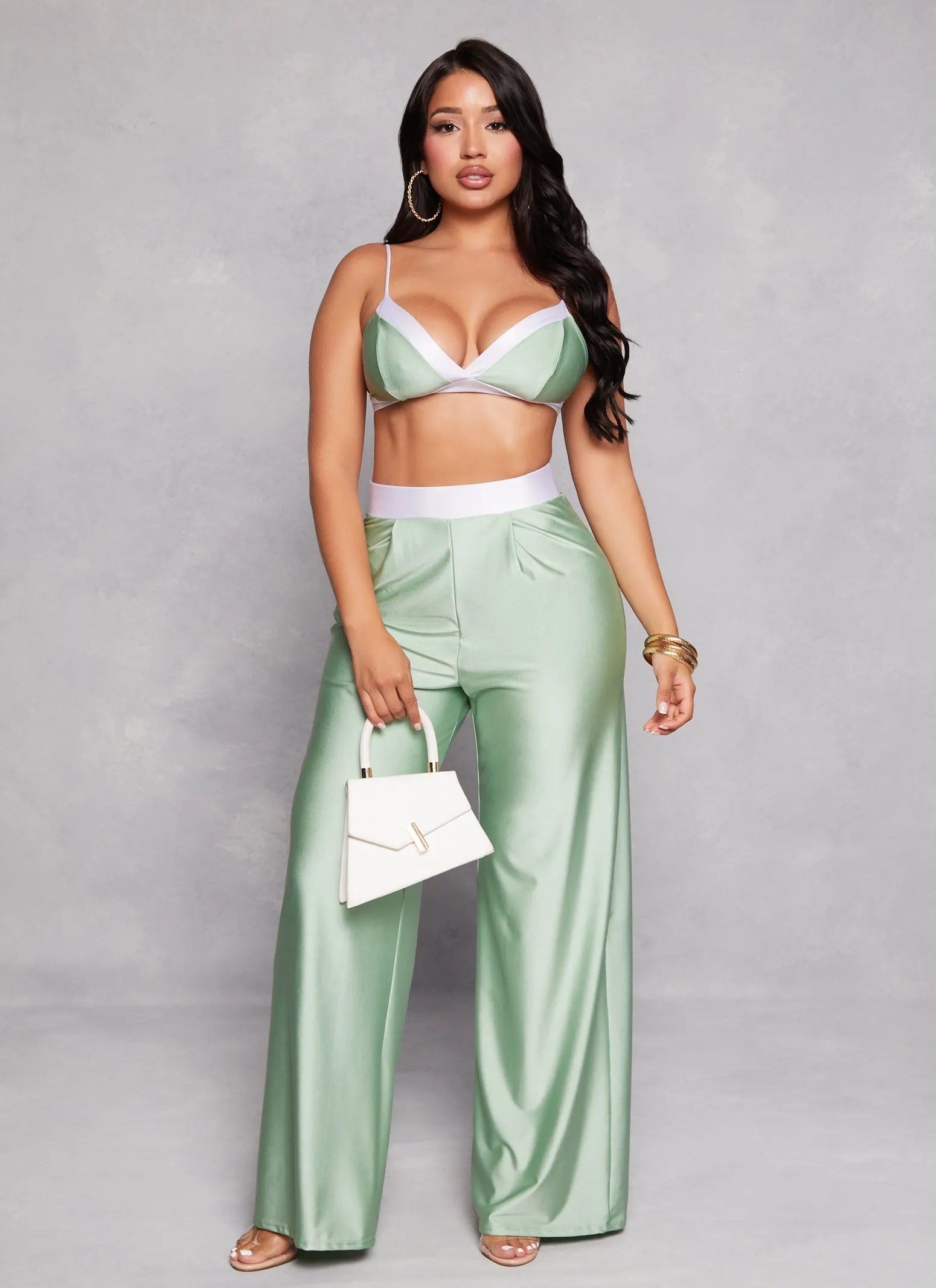 Contrast Trim Plunge Bralette sold by Rainbow product image thumbnail 2