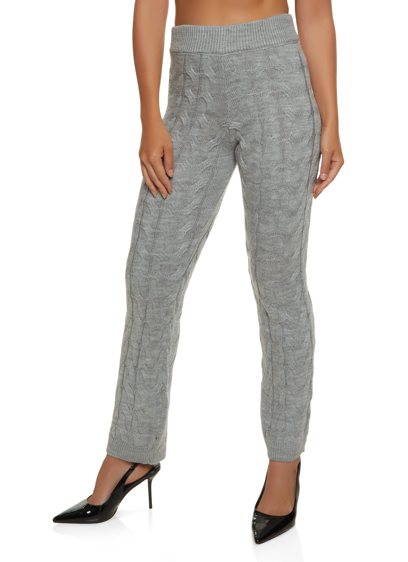 Cable Knit High Waist Pants sold by Rainbow