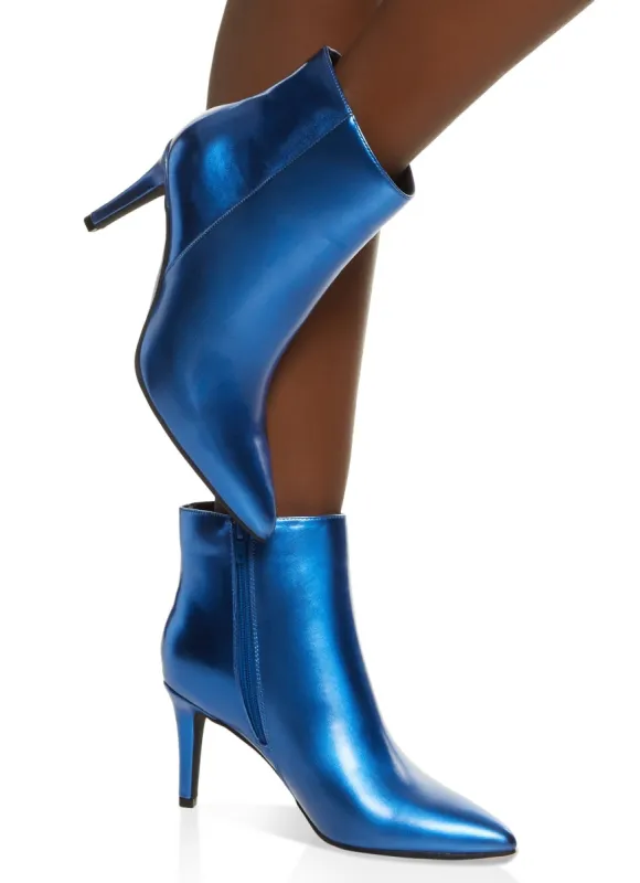 Pointed Toe Side Zip Stiletto Booties sold by Rainbow