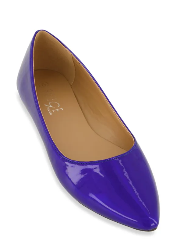 Solid Pointed Toe Flats sold by Rainbow