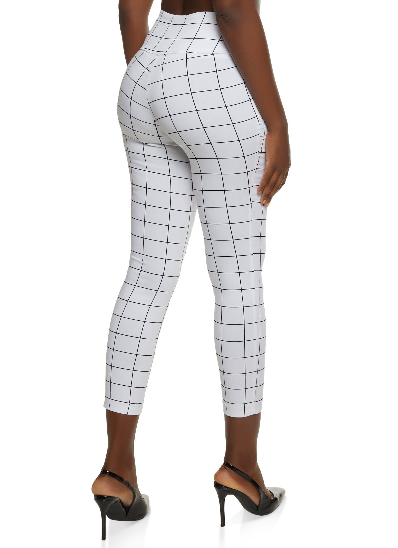 Windowpane Print Tie Front Dress Pants sold by Rainbow product image thumbnail 2