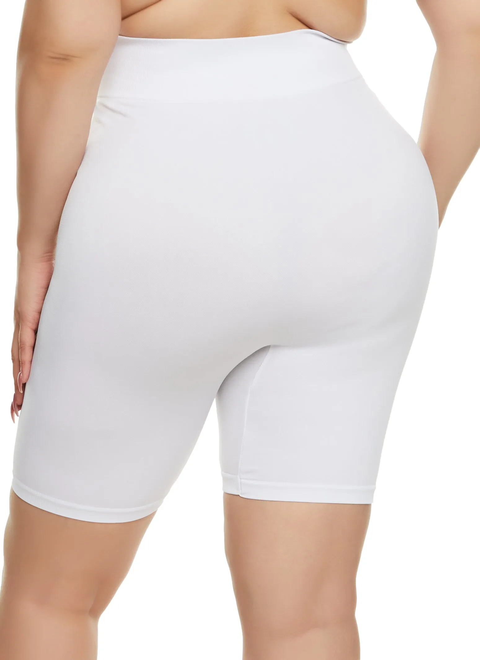 Plus Size Seamless Laser Cut Biker Shorts sold by Rainbow product image thumbnail 2