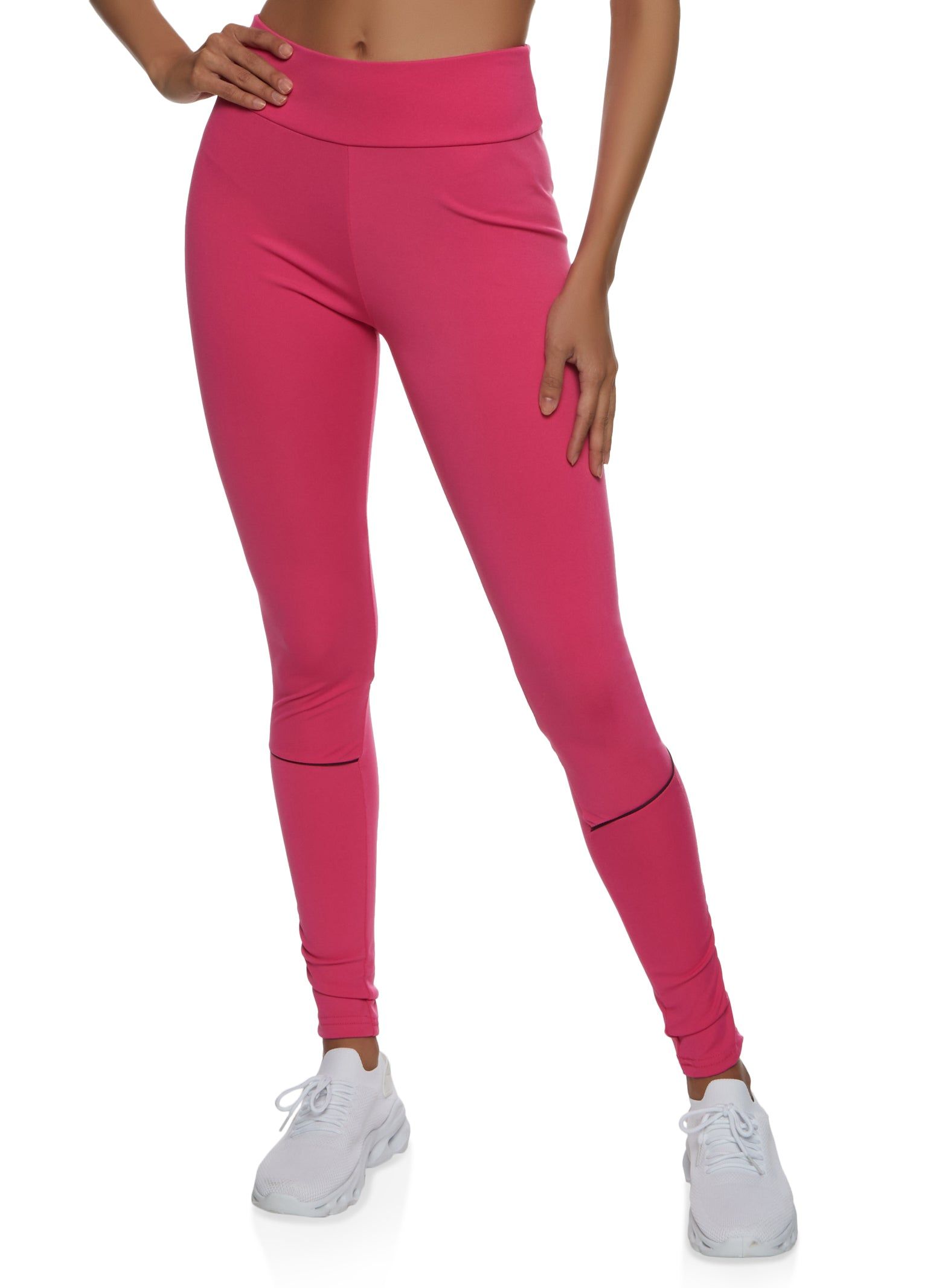 Contrast Piping High Waist Leggings sold by Rainbow