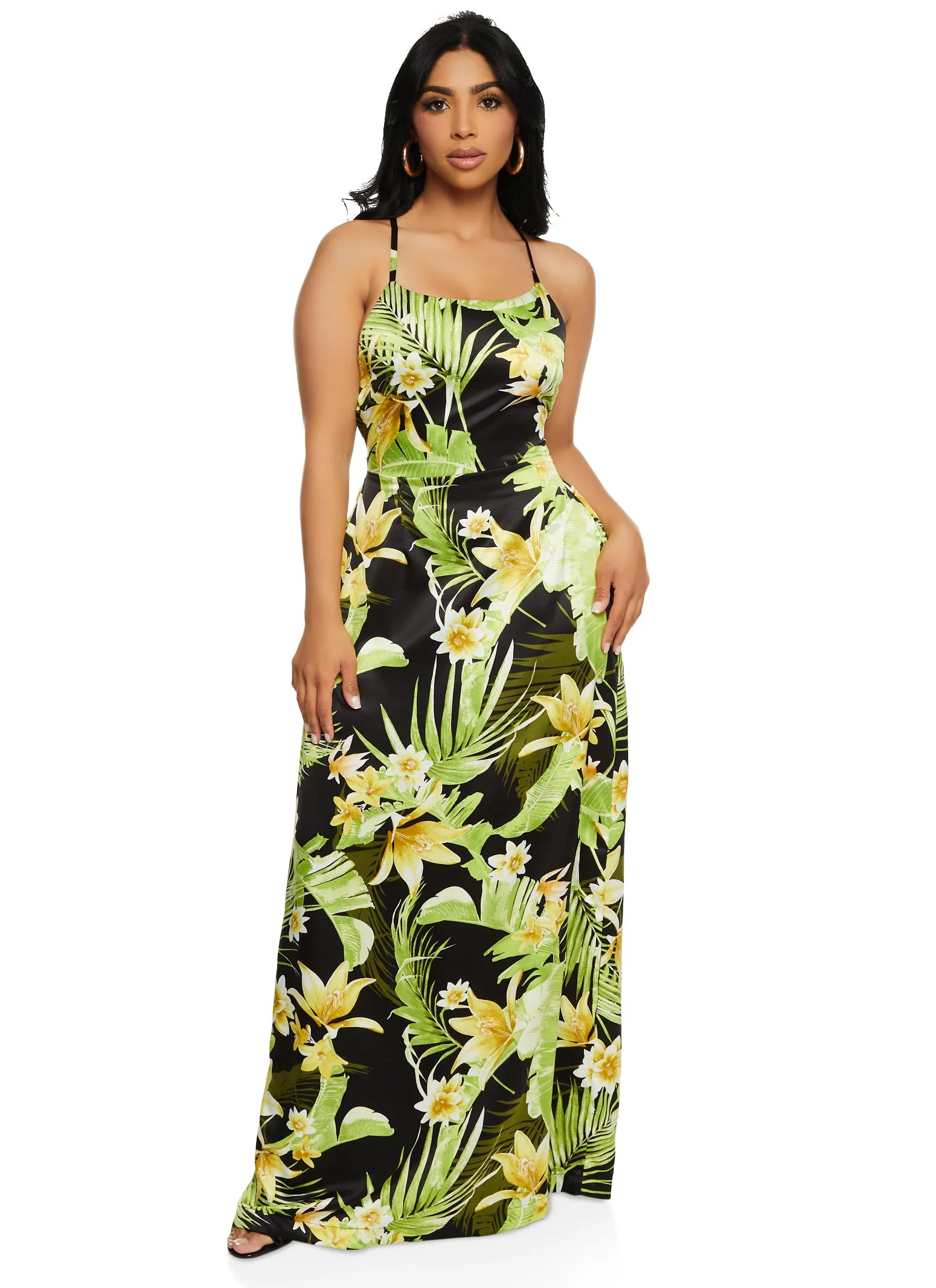 Haute Monde Tropical Print Cami Maxi Dress sold by Rainbow product image thumbnail 2