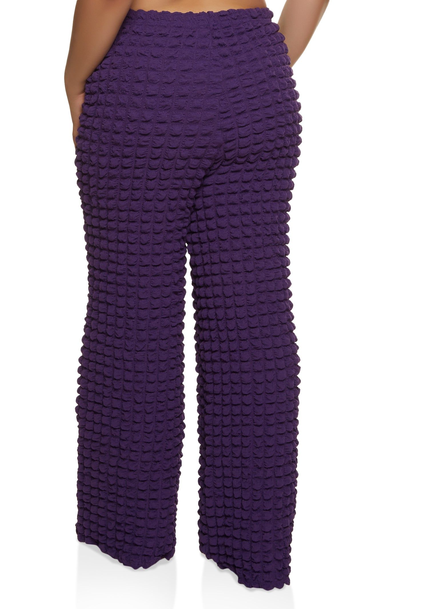 Plus Size Bubble Knit Wide Leg Pants sold by Rainbow product image thumbnail 2