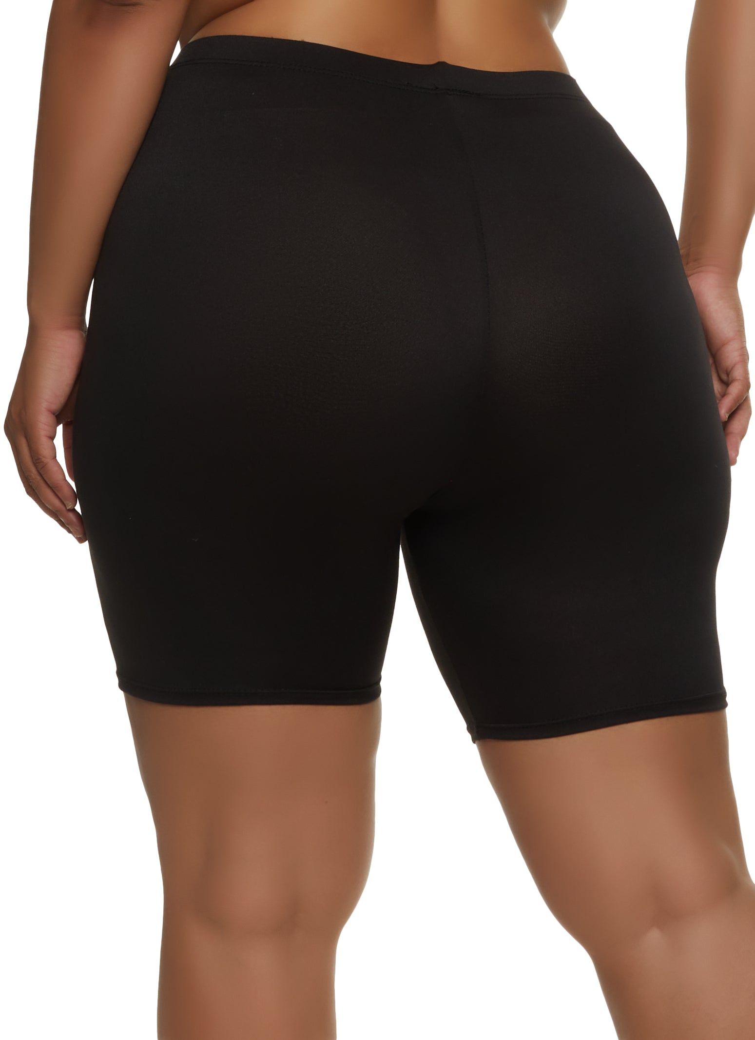 Plus Size Solid High Waisted Bike Shorts sold by Rainbow product image thumbnail 2
