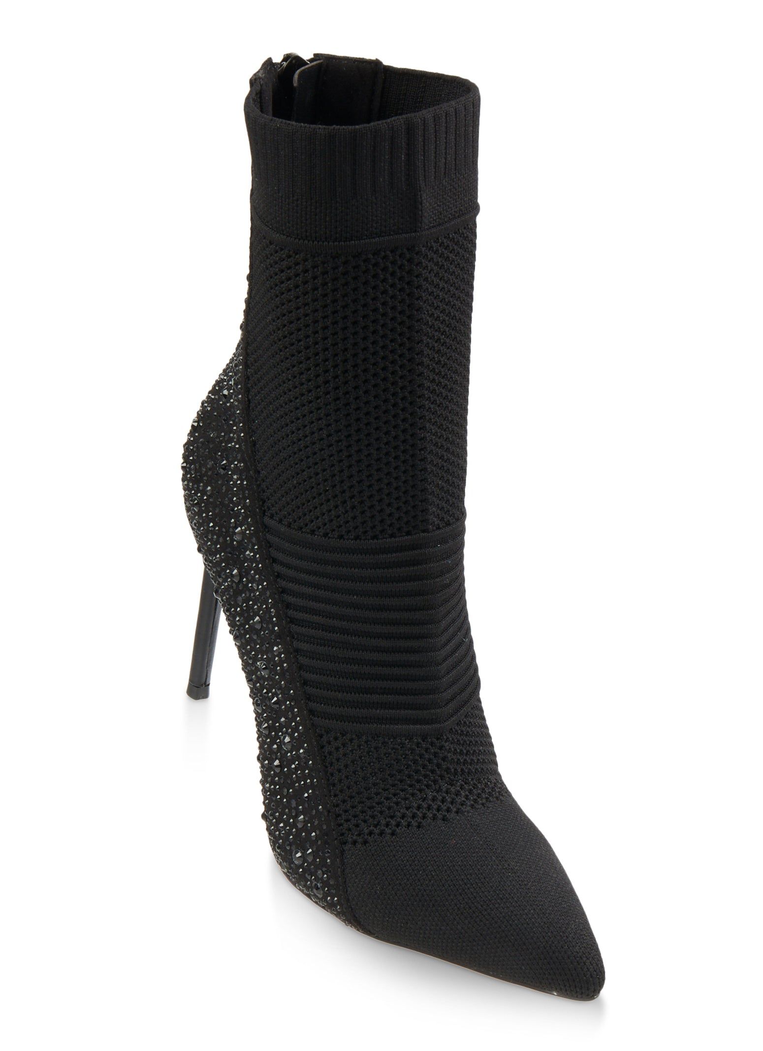 Rhinestone Studded Stiletto Booties sold by Rainbow