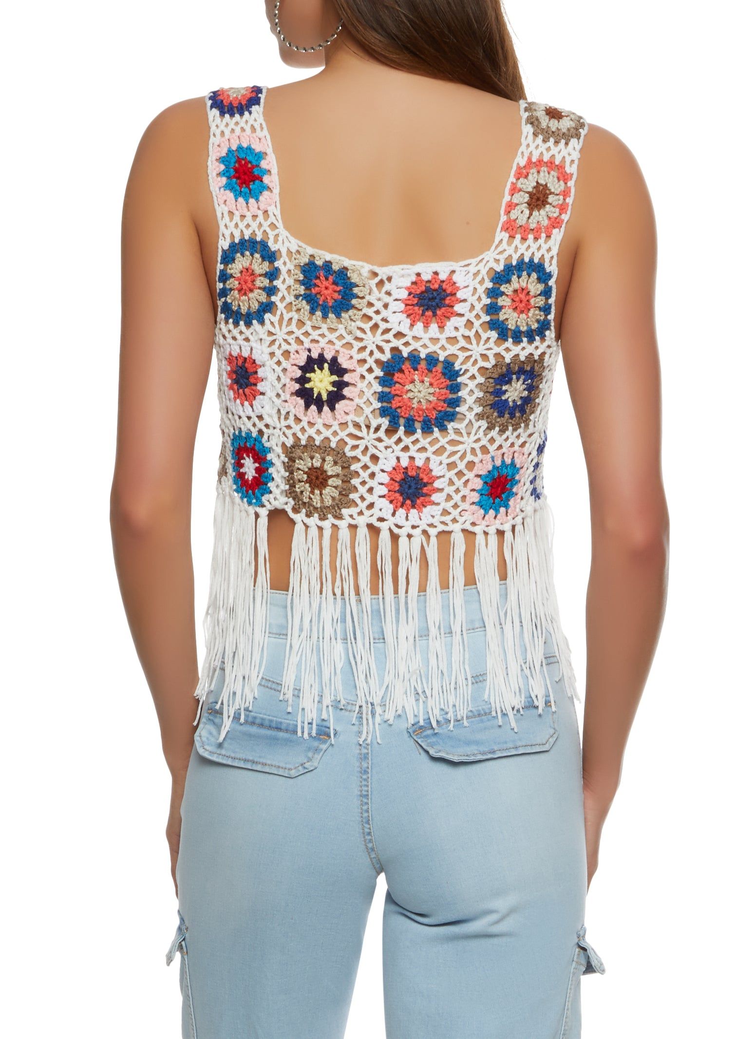 Crochet Fringe Hem Tank Top sold by Rainbow product image thumbnail 2