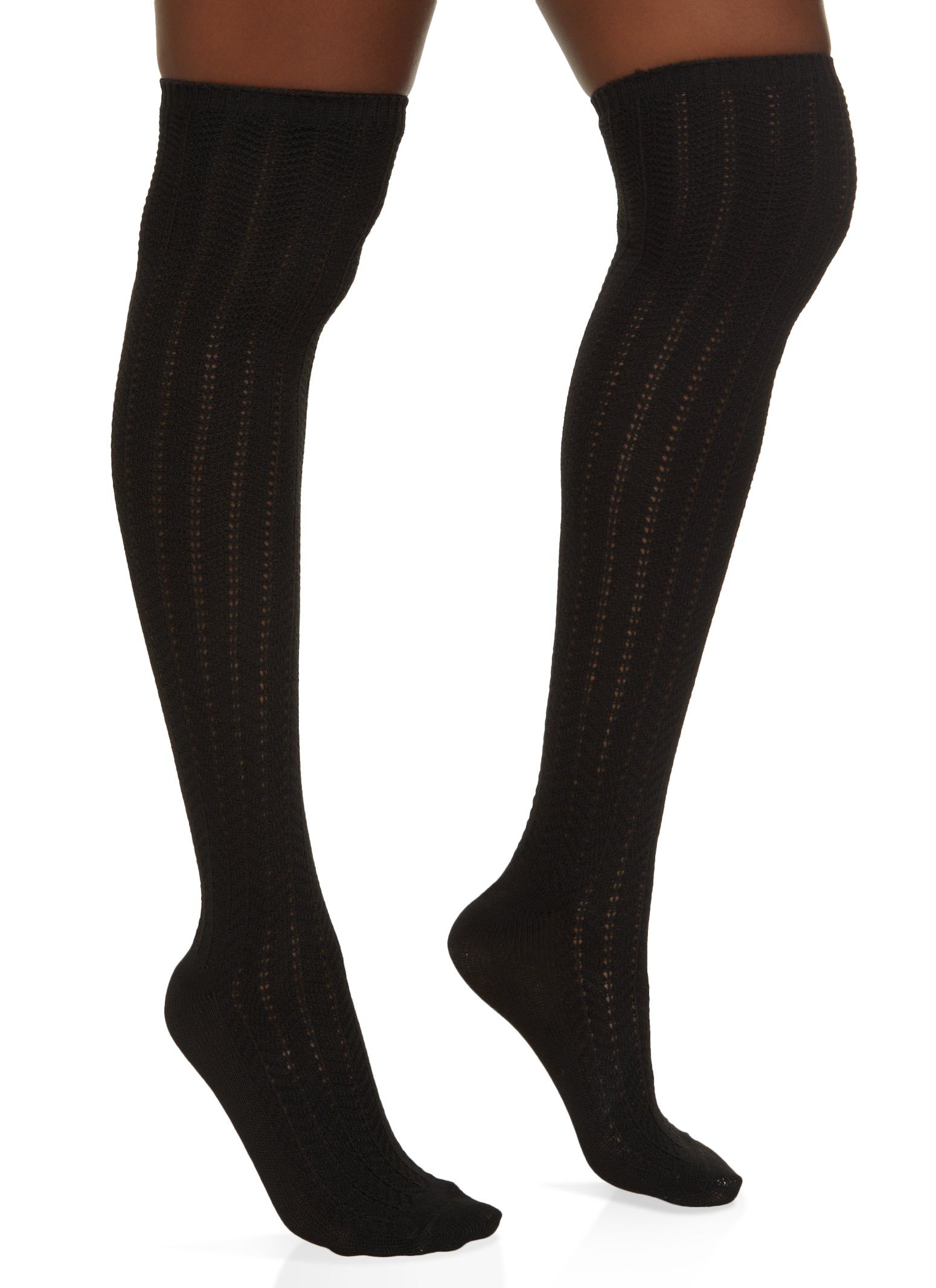 Textured Knit Over The Knee Socks sold by Rainbow