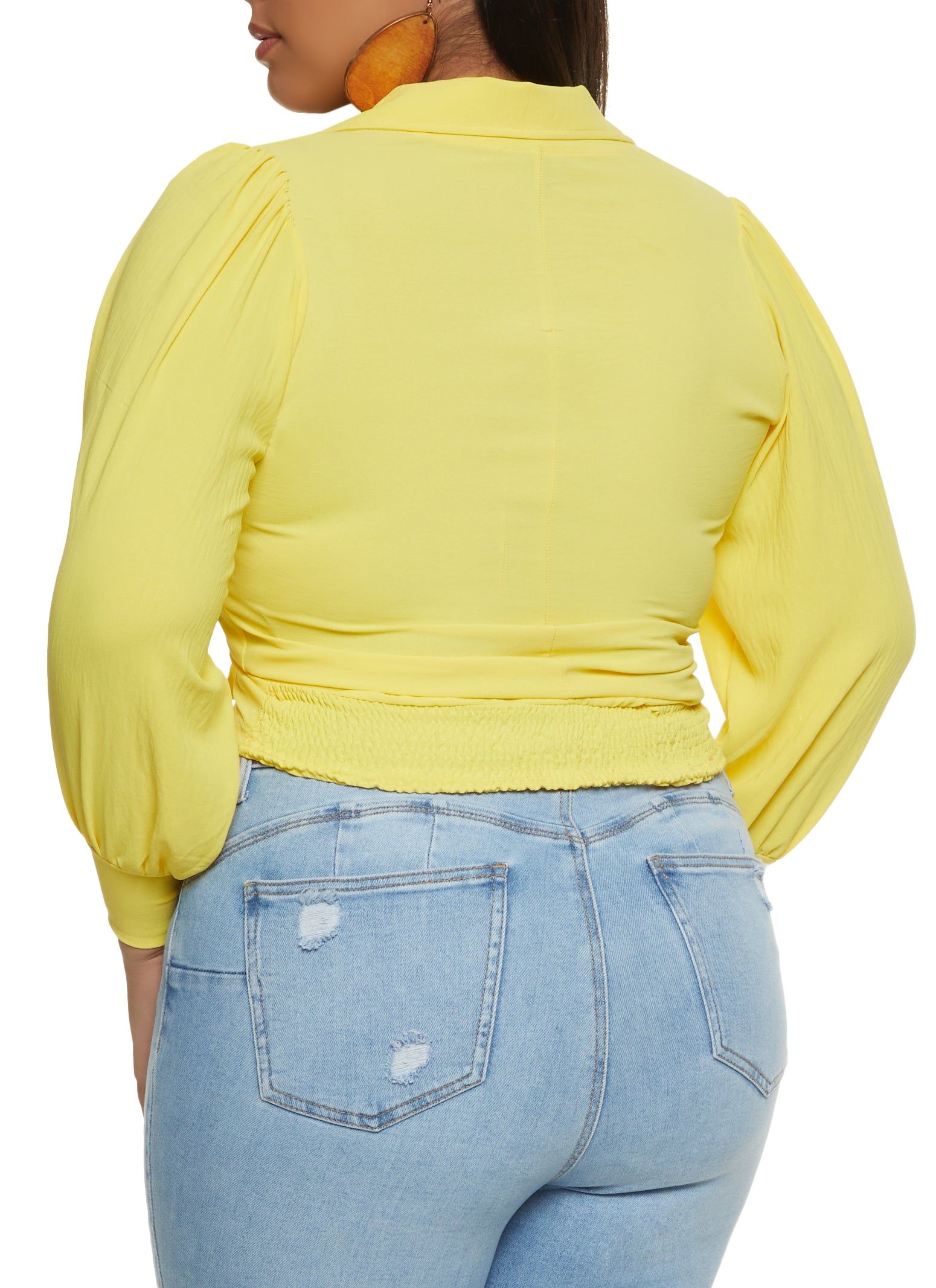 Plus Size Johnny Collar Tie Front Top sold by Rainbow product image thumbnail 2