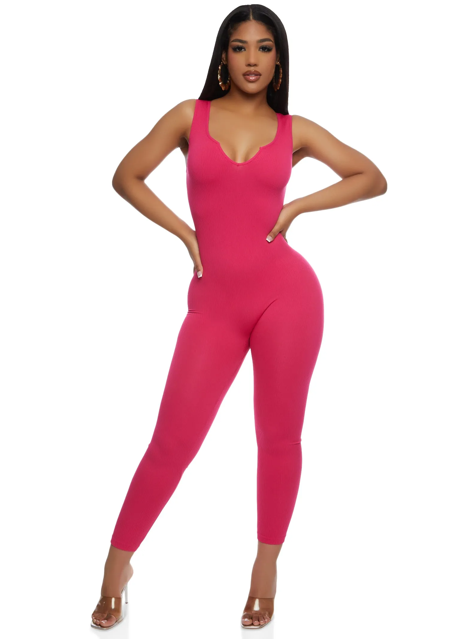 Seamless Notch Neck Tank Catsuit sold by Rainbow