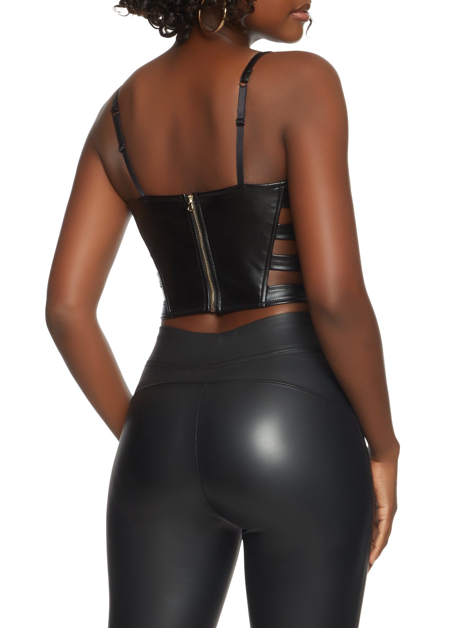 Faux Leather Caged Bustier Top sold by Rainbow product image thumbnail 2