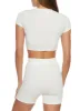 Ribbed Cut Out Detail Corset Crop Top sold by Rainbow