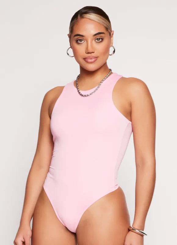 Daisy Solid Racerback Tank Bodysuit sold by Rainbow