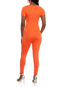 Short Sleeve Crew Neck Jumpsuit sold by Rainbow