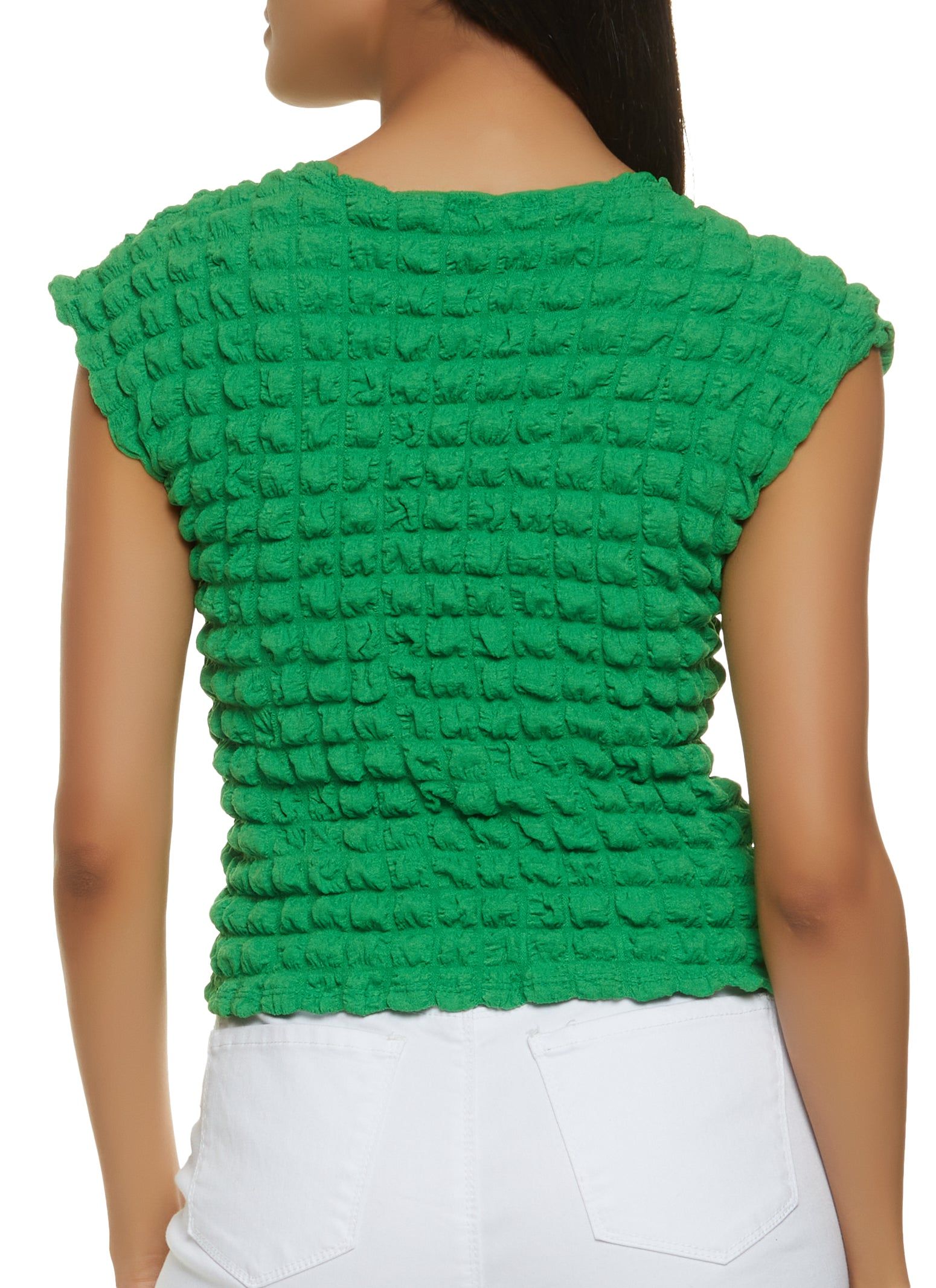 Bubble Knit Cap Sleeve Top sold by Rainbow product image thumbnail 2