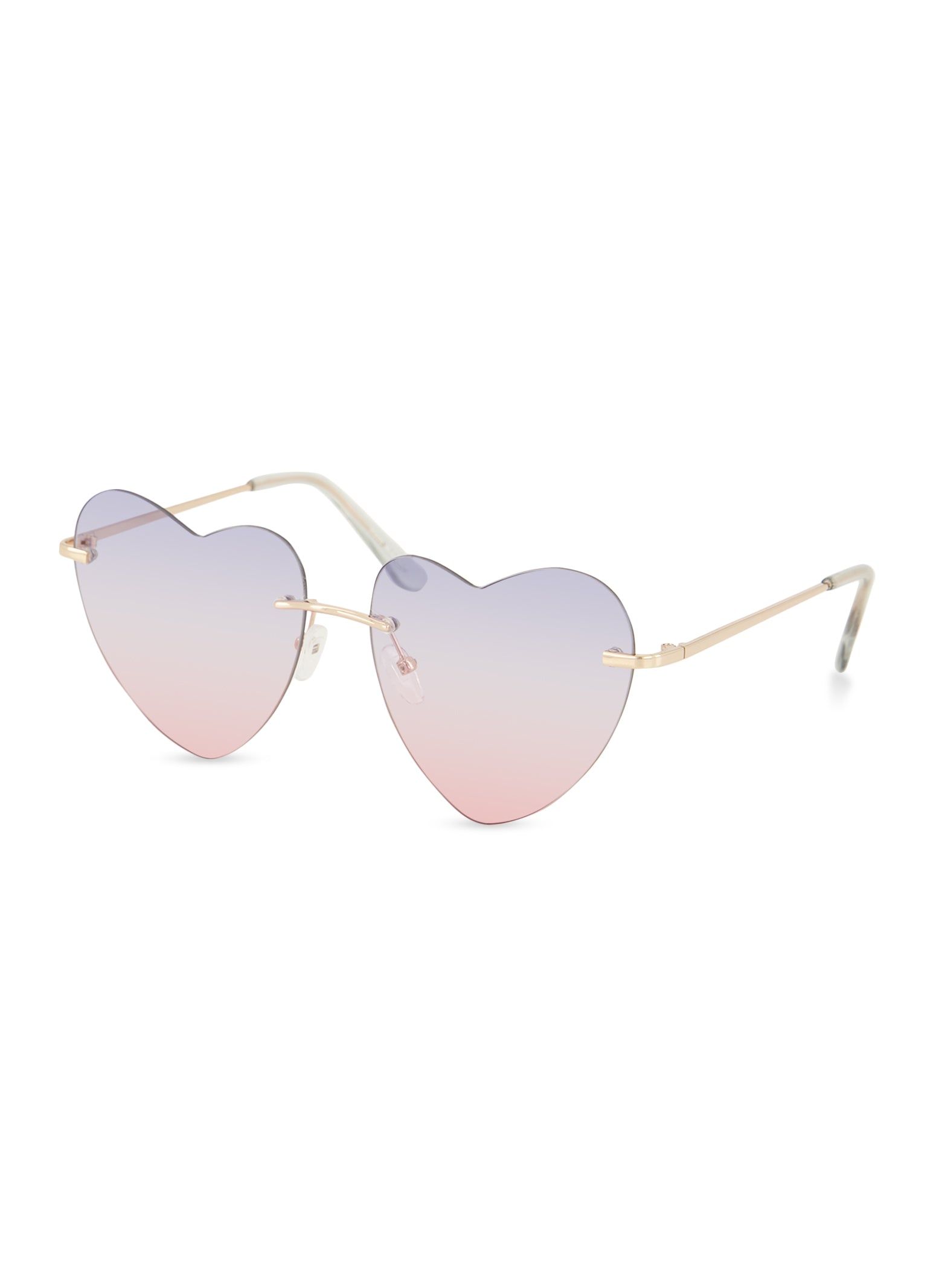 Heart Rimless Sunglasses sold by Rainbow product image thumbnail 2