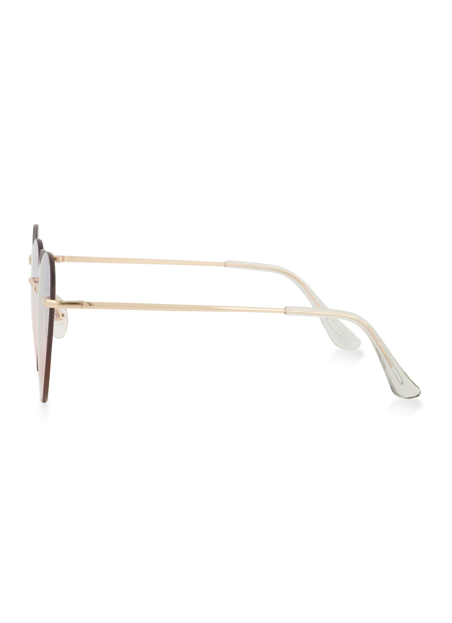 Heart Rimless Sunglasses sold by Rainbow product image thumbnail 3