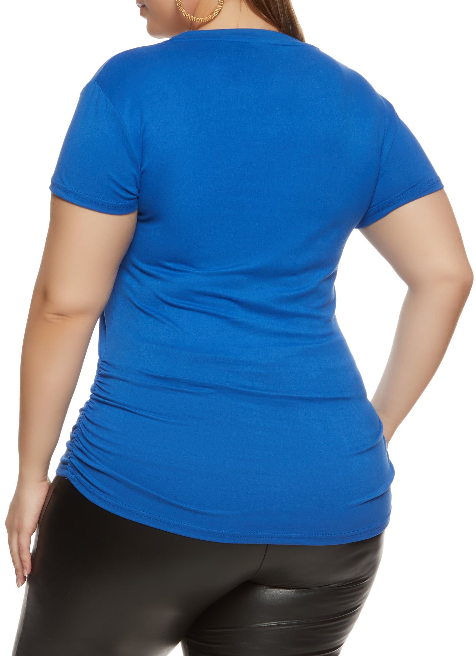 Plus Size Thou Shall Not Try Me Embossed Foil Graphic Tee sold by Rainbow product image thumbnail 2