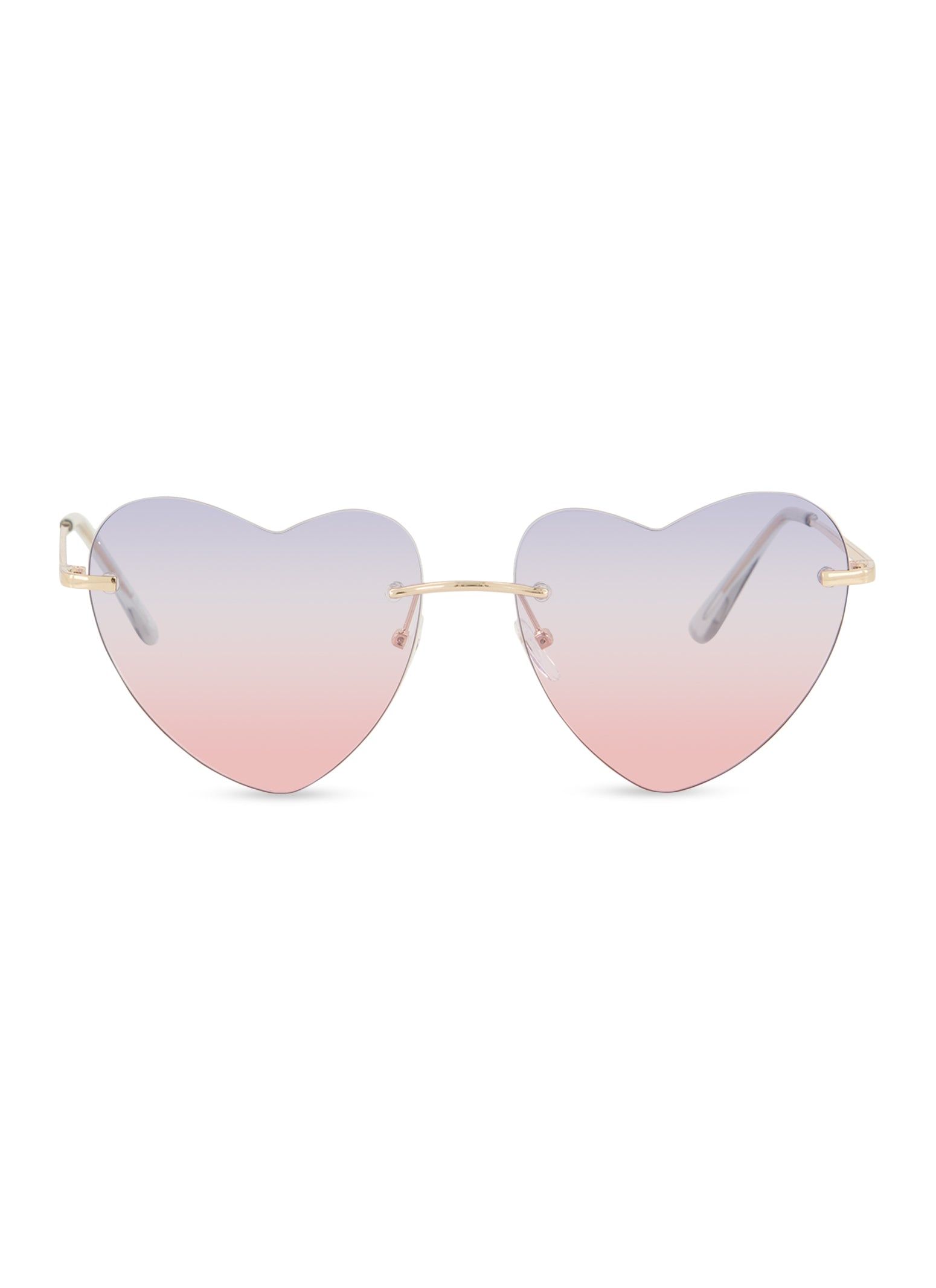 Heart Rimless Sunglasses sold by Rainbow