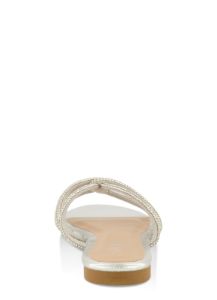 Rhinestone Criss Cross Strappy Slide Sandals sold by Rainbow