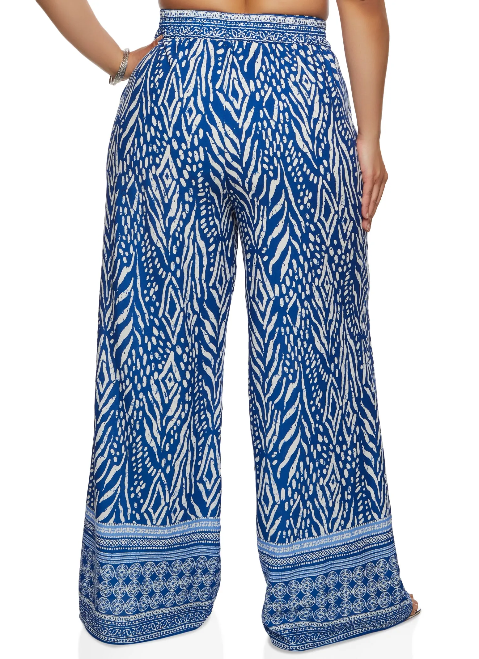 Plus Size Smocked Wide Leg Pants sold by Rainbow product image thumbnail 2