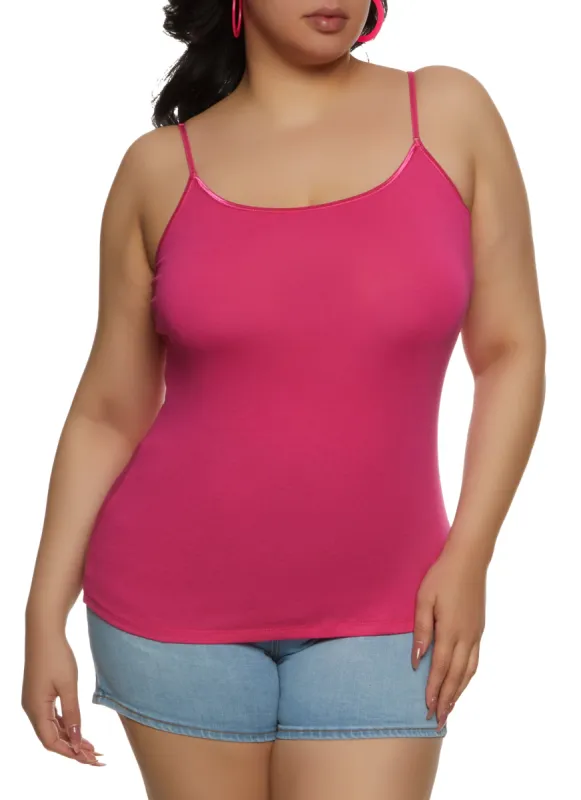 Plus Size Basic Scoop Neck Cami sold by Rainbow