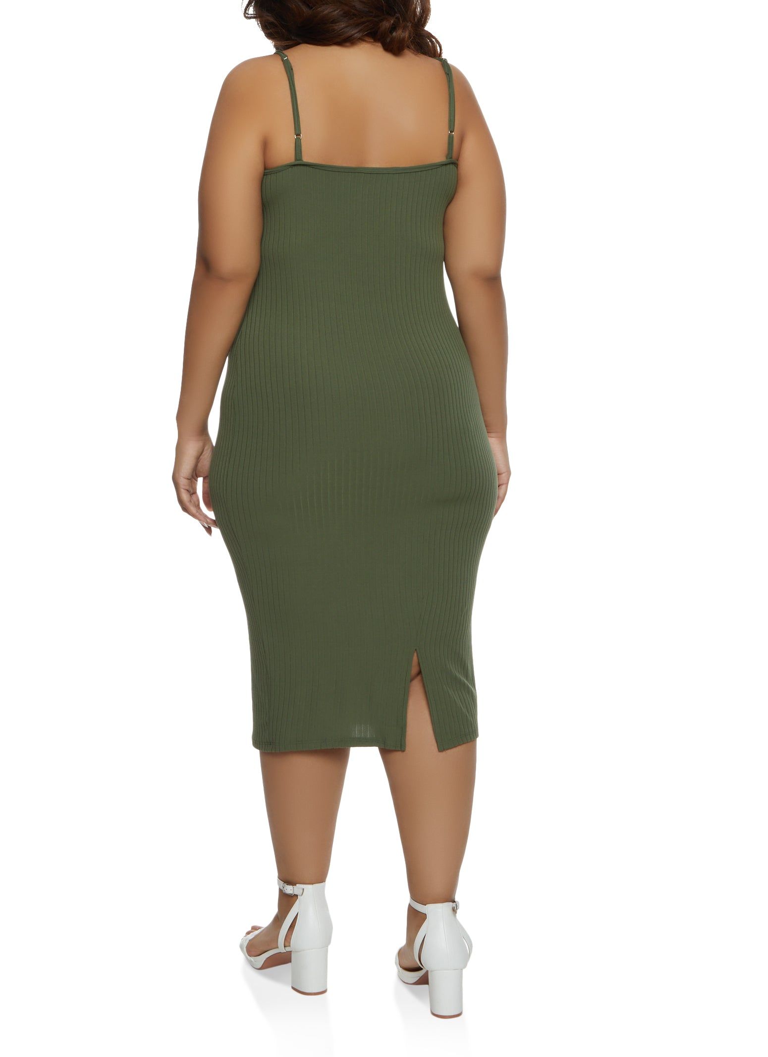 Plus Size Scoop Neck Cami Midi Dress sold by Rainbow product image thumbnail 3