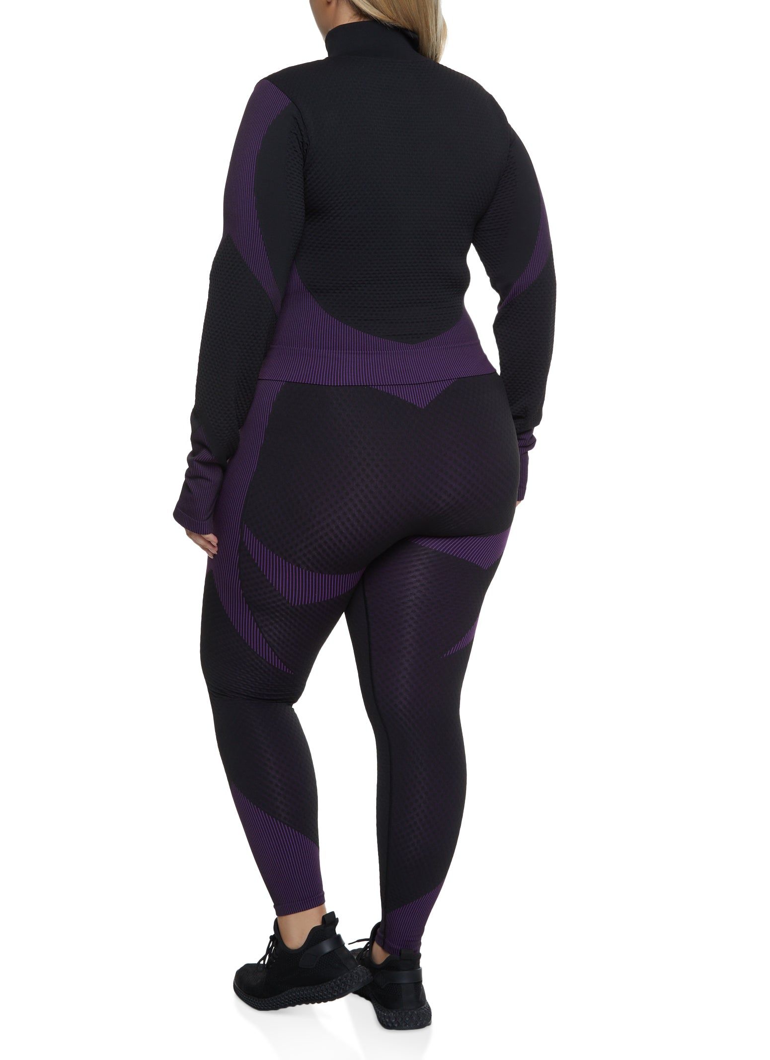 Plus Size Two Tone Track Jacket and Leggings Set sold by Rainbow product image thumbnail 2