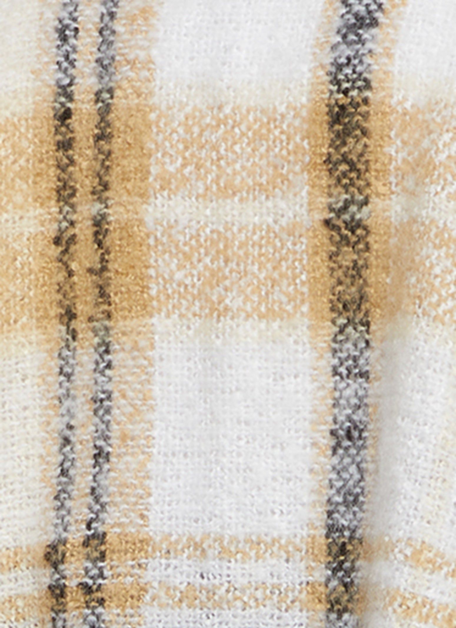 Plaid Turtleneck Frayed Hem Poncho sold by Rainbow product image thumbnail 4