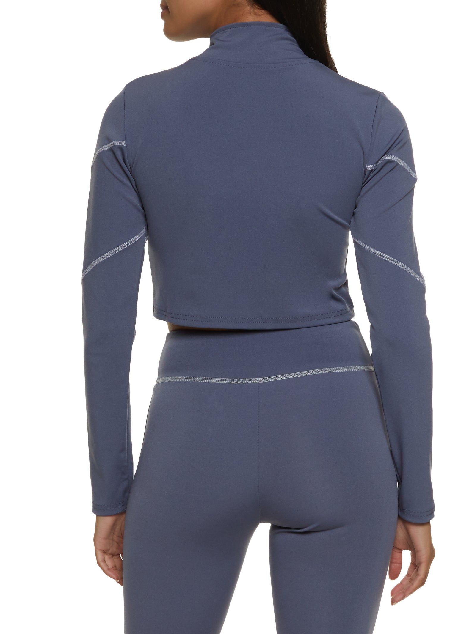 Contrast Trim Cropped Track Jacket sold by Rainbow product image thumbnail 3