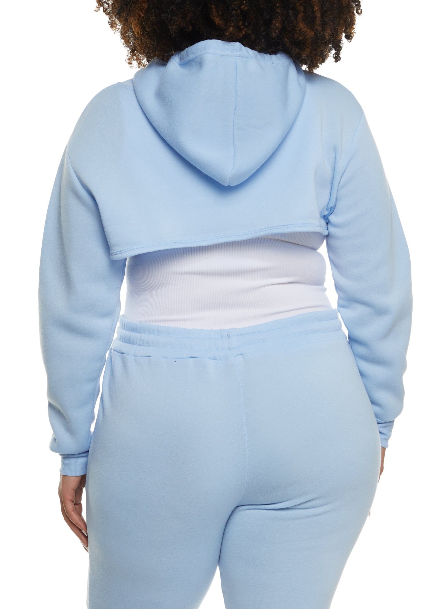 Plus Size Long Sleeve Shrug Hoodie sold by Rainbow product image thumbnail 3