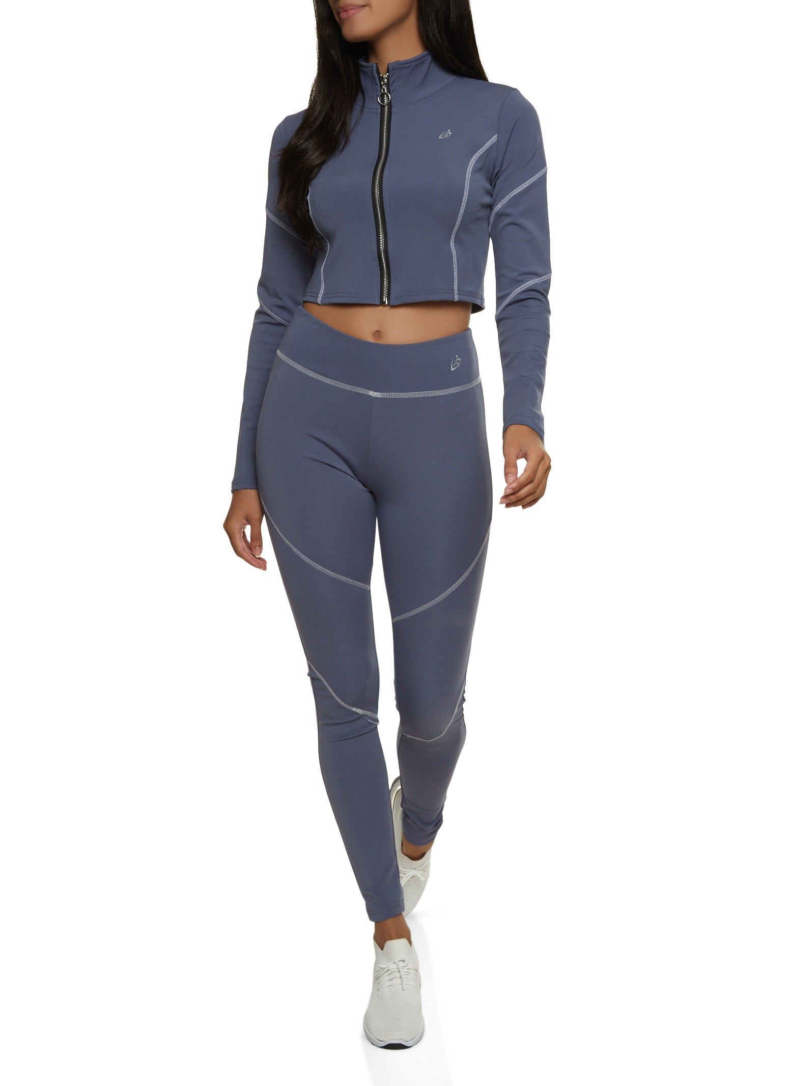 Contrast Trim Cropped Track Jacket sold by Rainbow product image thumbnail 2